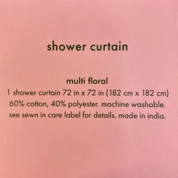 Kate, Spade, Multi floral, fabric shower curtain - Picture 4 of 5